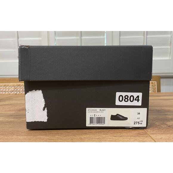 The Kooples Black Sneakers Unisex Leather Vinyl Size 7.5 US 38 EU NIB Low Tops - Picture 13 of 14